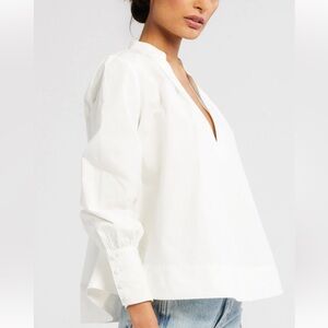 Mille Freya White V-Neck Blouse